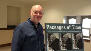 Outside of Umrath Lounge just following William Gass's reading.